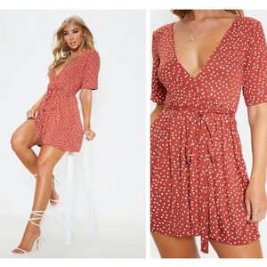 PLT Polka Dot Wrap Dress